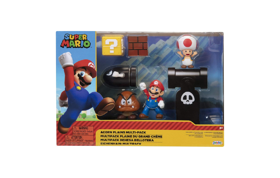  JAKKS Nintendo 2.5" 5 Mario Set Mario Acorn Plains Diorama Set